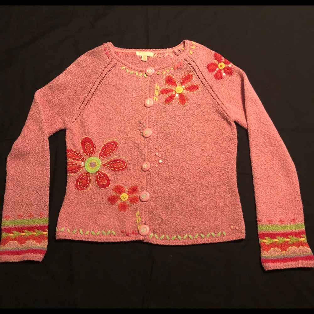 Ladies Carson Mauve Embroidered sweater Size s/p